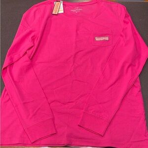 Vineyard Vines Pink Long Sleeve Top